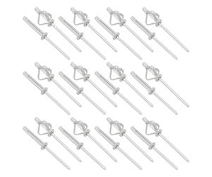 OTOTEC Lot de 100 rivets à tête plate à 3 plis pour châssis, armoire, panneaux en tôle, portes et fenêtres, véhicules, 4 x 25 mm