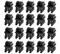 OTOTEC Lot de 20 supports d'attache de câble en plastique 15 x 10,8 x 3 mm - Clips de fixation pour la gestion des câbles - Noir