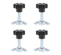 OTOTEC Lot de 4 écrous en forme d'étoile en forme de L M8 x 60 mm pour rail de serrage en T en acier zingué