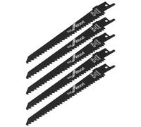 OTOTEC Lot de 5 lames de scie alternative HCS 6TPI compatibles avec l'appareil combiné 4 en 1 Parkside pour couper le bois, les planches en bois, le plastique
