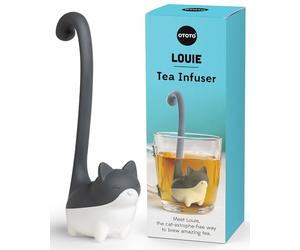 OTOTO Infuseur à thé en forme de chat - Passoire à thé en silicone, sans BPA, passe au lave-vaisselle, filtre à thé réutilisable pour thé chaud et glacé