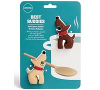 OTOTO Repose Cuillère Silicone - Gadgets Cuisine - Résistant à la chaleur, cadeaux de cuisine amusants, Support de cuillère antidérapant (Best Buddies)