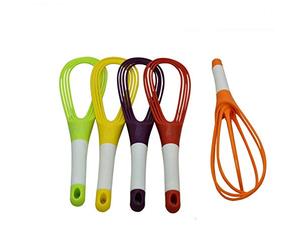 Ototon Fouet Cuisine en Plastique Pliable Batteur d'oeufs Outil à Patisserie Professionnel Mélangeur de Farine pour Cuisine Gâteau