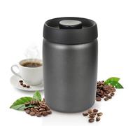 OTraki 1.2L Boîte À Café Hermétique En Acier Inoxydable, Boite A Cafe Hermetique Avec Couvercle À Pompe Sous Vide, Boite Sous Vide Alimentaire Pour Préserver La Fraîcheur Pour Café Grains,Thé,Noix
