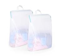 OTraki 2 Pièces Filet a Linge Machine à Laver, 40x50cm Filet Linge avec Poignées et Fermeture Eclair Sac a Linge Machine a Laver Réutilisables pour Vêtements Délicats Sous Blouse Chemises