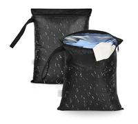OTraki 2 Pièces Sac Linge Sale 30x36cm Sac Maillot de Bain Mouillé Sale Impermeable Sac a Couches Bebe Wet Dry Bag Sac de Rangement Vêtements pour Voyage Sport Maillots de Bain Natation Plage Gym
