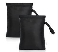 OTraki 2 Pièces Sacs à Linge de Voyage Imperméables avec Poignée, 30 x 40 cm Vêtements Mouillés Sac Organisateur Pliable, Sac de Rangement pour Natation, Voyages, Gym, Université, Dortoir(Noir)