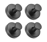 OTraki 4 Crochets Ventouse Acier Inoxydable Noir Sans Perçage Mural Outils