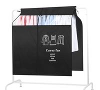 OTraki Housses de Vêtements 90 x 110 cm Tissu Oxford Housse Vetement Suspendue avec Fenêtre Transparente, Petit Housse de Protection Vetement Anti-Poussière pour Robes Chemises Costume Canteaux (Gris)