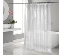 OTraki Rideau de Douche Anti-moisissure 183 x 183 cm avec 3 aimants Plus puissants en Bas, Rideau de Douche Transparent de Style Minimaliste avec 12 Anneaux, Rideau de Douche imperméable en Plastique