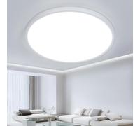 OTREN Plafonnier LED Dimmable 52W 5200 lm 6500K Lumière Froid IP44 Étanche Lampe LED Moderne de Plafond pour Salle de Bain, Cuisine et Chambre 50 cm