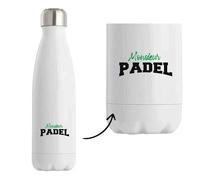 Otshirt Bouteille Monsieur padel | Bottle | Idée Bouteille Isotherme Cadeau Anniversaire Fête Original Famille Travail Départ Collègue Retraite Noël.