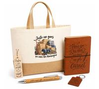 Otshirt Coffret Cadeau Juste un gars qui aime être déménageur | Sac Cabas Coton et Jute 18 L, Carnet, Stylo Bambou, Porte-Clés, Marque-Page | 5 Pièces | Idée Cadeau Noël Départ