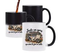 Otshirt Mug Magique Juste un gars qui aime le foot en salle | Tasse qui Change de Couleur à la Chaleur, Céramique 300 ml Recto Verso | Idée Cadeau Joueur de Foot en Salle Noël Anniversaire