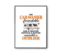 Otshirt Poster Caravane Formidable | Affiche Papier Photo 310 g Finition Perlée Format Taille A2 | Déco Murale Salon Chambre | Idée Cadeau Crémaillère