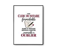 Otshirt Poster Clerc de Notaire | Affiche Papier Photo 310 g Finition Perlée Format Taille A3 | Déco Murale Salon Chambre | Idée Cadeau Crémaillère