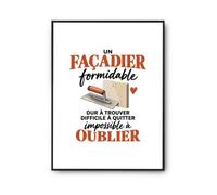 Otshirt Poster Facadier Formidable | Affiche Papier Photo 310 g Finition Perlée Format Taille A3 | Déco Murale Salon Chambre | Idée Cadeau Crémaillère