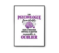 Otshirt Poster Psychologue Formidable | Affiche Papier Photo 310 g Finition Perlée Format Taille A3 | Déco Murale Salon Chambre | Idée Cadeau Crémaillère