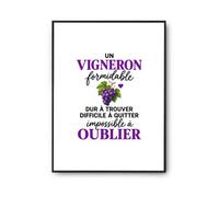 Otshirt Poster Vigne Formidable | Affiche Papier Photo 310 g Finition Perlée Format Taille A2 | Déco Murale Salon Chambre | Idée Cadeau Crémaillère