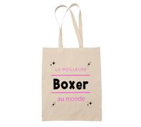 Otshirt Sac La meilleure Boxer au monde 2 - Idée Sac Cadeau Cadeau Anniversaire Fête Original Famille Travail Départ Collègue Retraite Noël. - Taille Unique