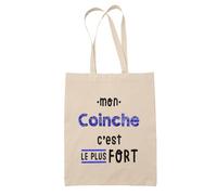 Otshirt Sac Mon Coinche Cest le plus fort - Idée Sac Cadeau Cadeau Anniversaire Fête Original Famille Travail Départ Collègue Retraite Noël. - Taille Unique