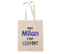 Otshirt Sac Mon Milan Cest le plus fort - Idée Sac Cadeau Cadeau Anniversaire Fête Original Famille Travail Départ Collègue Retraite Noël. - Taille Unique