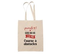 Otshirt Sac Priorite N1 dans ma vie Cest ma Course a obstacles - Idée Sac Cadeau Cadeau Anniversaire Fête Original Famille Travail Départ Collègue Retraite Noël. - Taille Unique
