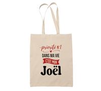 Otshirt Sac Priorite N1 dans ma vie Cest mon Joel - Idée Sac Cadeau Cadeau Anniversaire Fête Original Famille Travail Départ Collègue Retraite Noël. - Taille Unique
