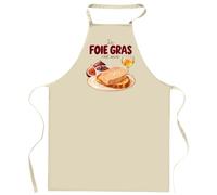 Otshirt Tablier de Cuisine Le foie gras c'est sacré | Coton 90 × 60 cm Cou Ajustable Nouage dans le Dos | Pâtisserie Barbecue Atelier | Idée Cadeau Gourmand Cuisine Fête des Pères Noël