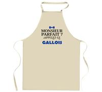 Otshirt Tablier Monsieur Parfait Gallois - Apron - Idée Tablier de Cuisine Cadeau Anniversaire Fête Original Famille Travail Départ Collègue Retraite Noël.