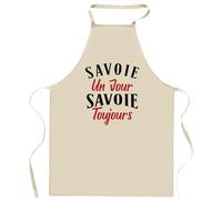 Otshirt Tablier savoie un jour savoie toujours | Apron | Idée Tablier Personnalisable Cadeau Anniversaire Cuisine Jardinage Fête Original Famille Travail Départ Collègue Retraite