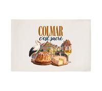 Otshirt Tapis de Bain Colmar C'est sacré | Idée Cadeau Souvenir Ville Anniversaire Noël | Coton 725 g/m² 61 × 40 cm Lavable en Machine | Salle de Bain et WC