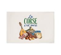 Otshirt Tapis de Bain La Corse C'est sacré | Idée Cadeau Souvenir Région Anniversaire Noël | Coton 725 g/m² 61 × 40 cm Lavable en Machine | Salle de Bain et WC