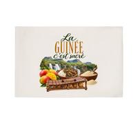 Otshirt Tapis de Bain La Guinée C'est sacré | Idée Cadeau Souvenir Voyage Expatrié Anniversaire Noël | Coton 725 g/m² 61 × 40 cm Lavable en Machine | Salle de Bain et WC