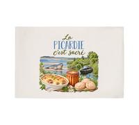 Otshirt Tapis de Bain La Picardie C'est sacré | Idée Cadeau Souvenir Région Anniversaire Noël | Coton 725 g/m² 61 × 40 cm Lavable en Machine | Salle de Bain et WC