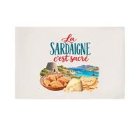 Otshirt Tapis de Bain La Sardaigne C'est sacré | Idée Cadeau Souvenir Région Anniversaire Noël | Coton 725 g/m² 61 × 40 cm Lavable en Machine | Salle de Bain et WC