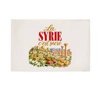 Otshirt Tapis de Bain La Syrie C'est sacré | Idée Cadeau Souvenir Voyage Expatrié Anniversaire Noël | Coton 725 g/m² 61 × 40 cm Lavable en Machine | Salle de Bain et WC