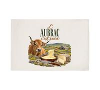 Otshirt Tapis de Bain L'Aubrac C'est sacré | Idée Cadeau Souvenir Région Anniversaire Noël | Coton 725 g/m² 61 × 40 cm Lavable en Machine | Salle de Bain et WC