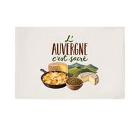 Otshirt Tapis de Bain L'Auvergne C'est sacré | Idée Cadeau Souvenir Région Anniversaire Noël | Coton 725 g/m² 61 × 40 cm Lavable en Machine | Salle de Bain et WC