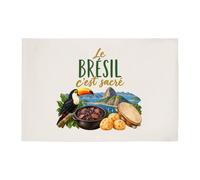 Otshirt Tapis de Bain Le Brésil C'est sacré | Idée Cadeau Souvenir Voyage Expatrié Anniversaire Noël | Coton 725 g/m² 61 × 40 cm Lavable en Machine | Salle de Bain et WC