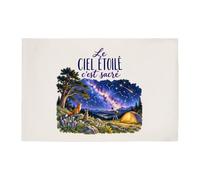 Otshirt Tapis de Bain Le Ciel étoilé C'est sacré | Idée Cadeau Amoureux de la Nature Anniversaire Noël | Coton 725 g/m² 61 × 40 cm Lavable en Machine | Salle de Bain et WC