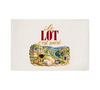 Otshirt Tapis de Bain Le Lot C'est sacré | Idée Cadeau Souvenir Région Anniversaire Noël | Coton 725 g/m² 61 × 40 cm Lavable en Machine | Salle de Bain et WC