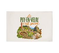 Otshirt Tapis de Bain Le PUY-en-Velay C'est sacré | Idée Cadeau Souvenir Ville Anniversaire Noël | Coton 725 g/m² 61 × 40 cm Lavable en Machine | Salle de Bain et WC