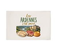 Otshirt Tapis de Bain Les Ardennes C'est sacré | Idée Cadeau Souvenir Région Anniversaire Noël | Coton 725 g/m² 61 × 40 cm Lavable en Machine | Salle de Bain et WC