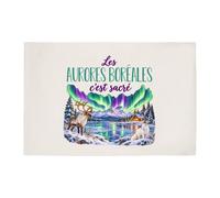 Otshirt Tapis de Bain Les Aurores boréales C'est sacré | Idée Cadeau Amoureux de la Nature Anniversaire Noël | Coton 725 g/m² 61 × 40 cm Lavable en Machine | Salle de Bain et WC