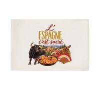 Otshirt Tapis de Bain L'Espagne C'est sacré | Idée Cadeau Souvenir Voyage Expatrié Anniversaire Noël | Coton 725 g/m² 61 × 40 cm Lavable en Machine | Salle de Bain et WC