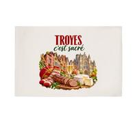 Otshirt Tapis de Bain Troyes C'est sacré | Idée Cadeau Souvenir Ville Anniversaire Noël | Coton 725 g/m² 61 × 40 cm Lavable en Machine | Salle de Bain et WC
