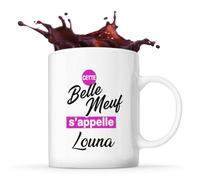 Otshirt Tasse Cette belle meuf sappelle Louna - Mug - Idée Tasse Personnalisable Cadeau Anniversaire Fête Original Famille Travail Départ Collègue Retraite Noël.