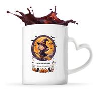 Otshirt Tasse Cœur Secretaire de Mairie - Joyeux Halloween 2 - Mug - Idée Tasse Personnalisable en forme de Cœur Cadeau Anniversaire Fête Original Famille Travail Départ Collègue Retraite Noël.