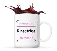 Otshirt Tasse La meilleure Directrice au monde 2 - Mug - Idée Tasse Personnalisable Cadeau Anniversaire Fête Original Famille Travail Départ Collègue Retraite Noël.